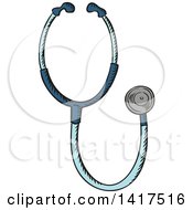 Clipart Of A Stethoscope Royalty Free Vector Illustration by Vector Tradition SM