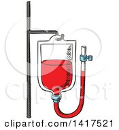 Clipart Of A Blood Bag Royalty Free Vector Illustration