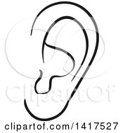Clipart Of A Human Ear Royalty Free Vector Illustration by Vector Tradition SM
