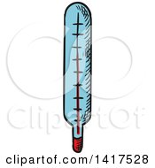 Clipart Of A Thermometer Royalty Free Vector Illustration by Vector Tradition SM