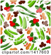 Seamless Background Pattern Of Food