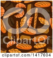 Clipart Of A Seamless Background Pattern Of Baked Food Royalty Free Vector Illustration