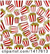 Poster, Art Print Of Seamless Background Pattern Of French Fries