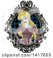 Halloween Zombie Sleeping Beauty Princess In An Ornate Frame