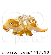 Poster, Art Print Of Cute Edmontonia Dinosaur