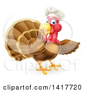 Poster, Art Print Of Turkey Bird Chef Presenting To The Right