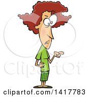 Clipart Of A Cartoon Caucasian Woman Giving A Lecture Royalty Free Vector Illustration