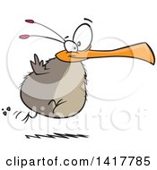 Poster, Art Print Of Cartoon Chubby Flightless Bird Running