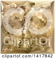 Clipart Of A Low Poly Abstract Geometric Background In French Beige Royalty Free Vector Illustration