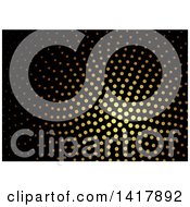 Poster, Art Print Of Background Of Golden Dots On Black