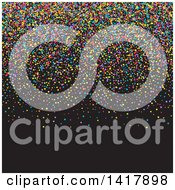 Poster, Art Print Of Background Of Colorful Party Confetti On Black