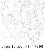 Poster, Art Print Of Background Of Gray Connections And Lines On White