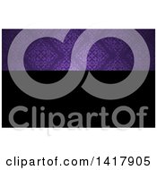 Clipart Of A Purple Damask And Black Business Card Or Website Background Design Royalty Free Vector Illustration