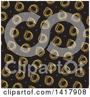 Poster, Art Print Of Background Of Scribbled Circles On Black