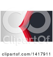Clipart Of A Gray And Red Business Card Or Website Background Design Royalty Free Vector Illustration