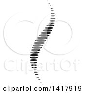 Clipart Of A Black And White Human Spine Royalty Free Vector Illustration by Lal Perera