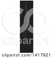 Clipart Of A Human Spine On A Dark Gray Background Royalty Free Vector Illustration by Lal Perera