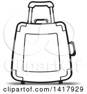 Clipart Of A Lineart Suitcase Royalty Free Vector Illustration by Lal Perera