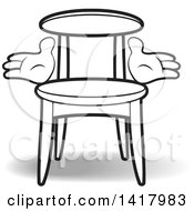 Clipart Of A Chair With Hands Royalty Free Vector Illustration by Lal Perera
