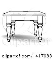 Clipart Of A Table Royalty Free Vector Illustration by Lal Perera