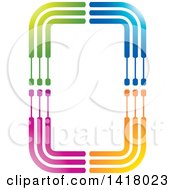 Clipart Of A Tecnology Design Of An Abstract Letter O Royalty Free Vector Illustration