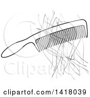 Poster, Art Print Of Comb With Hair
