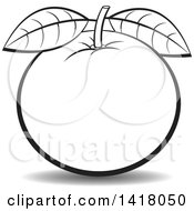 Clipart Of A Lineart Orange Royalty Free Vector Illustration by Lal Perera