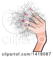 Poster, Art Print Of Hand Holding Hair