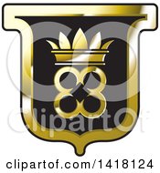 Poster, Art Print Of Black And Gold Crown Crest