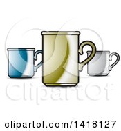 Clipart Of Cups Royalty Free Vector Illustration