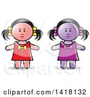 Clipart Of Dolls Royalty Free Vector Illustration by Lal Perera