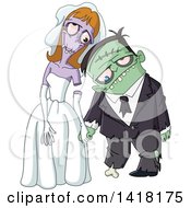 Poster, Art Print Of Zombie Wedding Couple