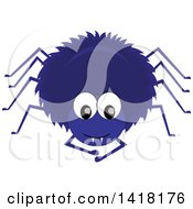 Poster, Art Print Of Blue Hairy Spider