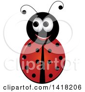 Clipart Of A Happy Ladybug Royalty Free Vector Illustration by Pams Clipart