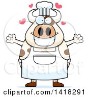 Poster, Art Print Of Chef Cow Wanting A Hug