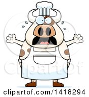 Poster, Art Print Of Scared Chef Cow Screaming