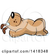 Poster, Art Print Of Relaxed Dog Resting On His Back And Stargazing