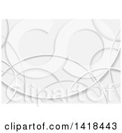 Clipart Of A Background Of Gray Swooshes Royalty Free Vector Illustration