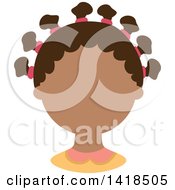 Poster, Art Print Of Faceless Black Girl With Hair Up In Bantu Knots