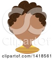 Clipart Of A Faceless Black Boy Royalty Free Vector Illustration