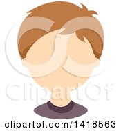 Poster, Art Print Of Faceless White Boy With Light Brown Hair