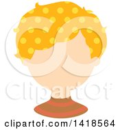 Clipart Of A Faceless White Boy With Orange And Yellow Polka Dot Hair Royalty Free Vector Illustration