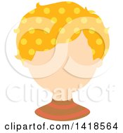 Poster, Art Print Of Faceless White Boy With Orange And Yellow Polka Dot Hair