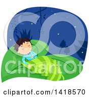 Poster, Art Print Of Boy Sleeping On A Leaf Bed