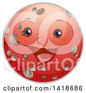 Clipart Of A Moon Shown During A Lunar Eclipse Royalty Free Vector Illustration