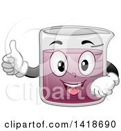 Poster, Art Print Of Happy Science Beaker Mascot Holding A Thumb Up
