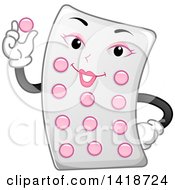 Clipart Of A Contraceptive Pill Pack Mascot Royalty Free Vector Illustration by BNP Design Studio