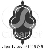 Clipart Of A Dark Gray Label Frame Design Royalty Free Vector Illustration
