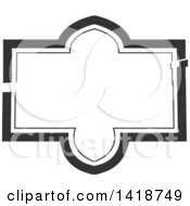 Clipart Of A Dark Gray Label Frame Design Royalty Free Vector Illustration by BNP Design Studio