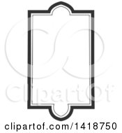 Clipart Of A Dark Gray Label Frame Design Royalty Free Vector Illustration by BNP Design Studio